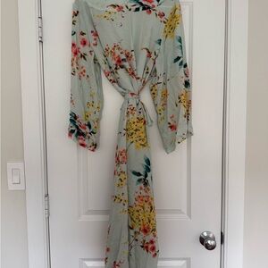 Floral Print Women's Robe
